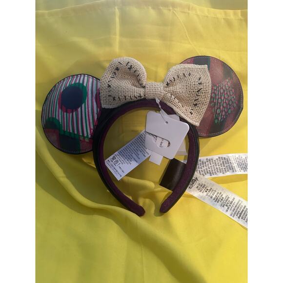 NWT Disney Parks NBC Nightmare Before Christmas Sally Bow Headband Ears - Picture 1 of 8